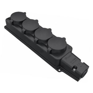 Розетка четверна 1х16А IP54 (каучук)
