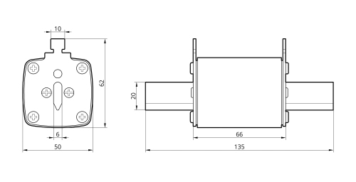 Плавка вставка запобіжника NT1 250А TAKEL - Зображення 2