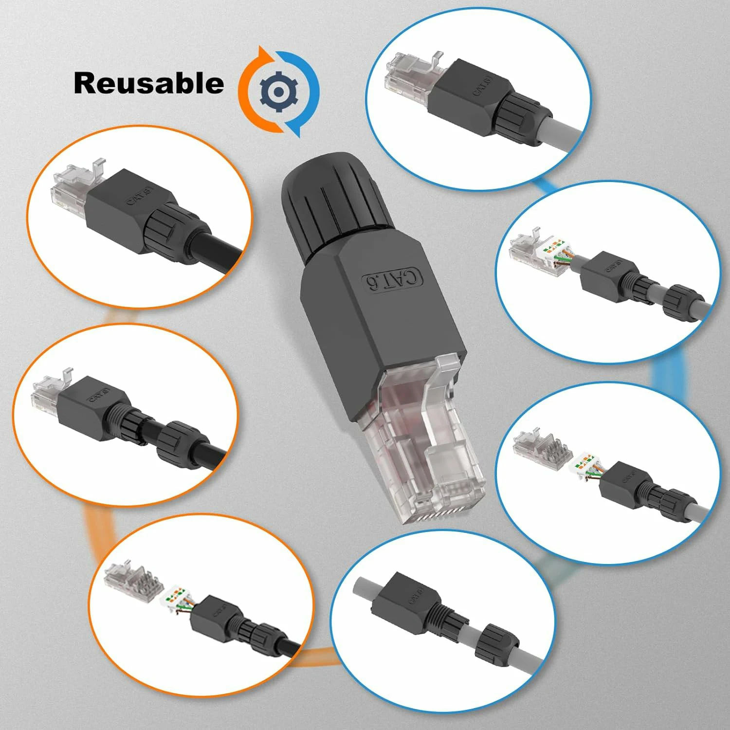Конектор RJ45 <b>cat.6</b> самозатискний - Зображення 3