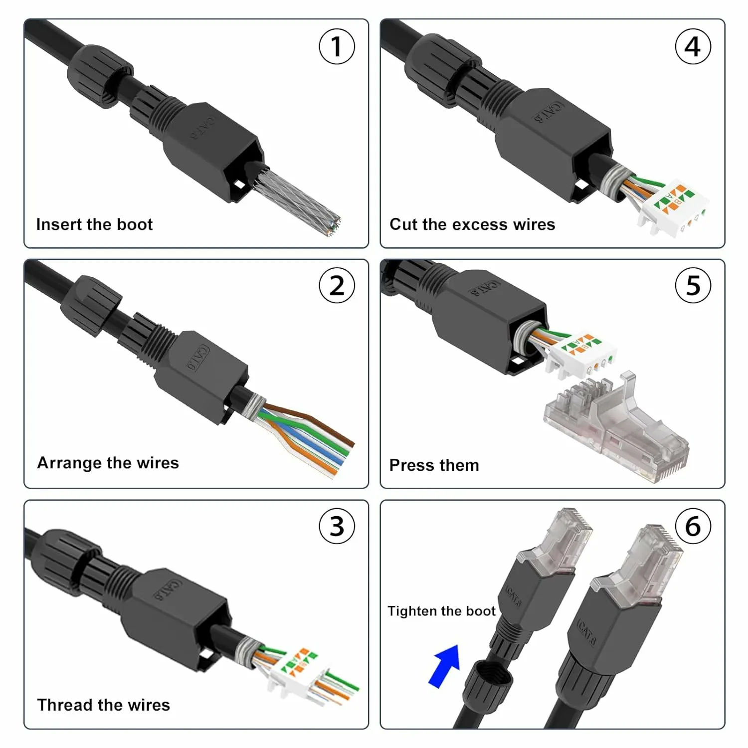 Конектор RJ45 <b>cat.6</b> самозатискний - Зображення 4