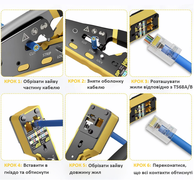 Обтискні кліщі RJ45 - Зображення 5